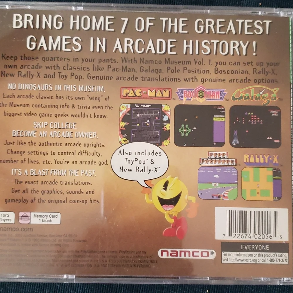 Namco museum playation games. 7 games on one disc including pac man - Picture 2 of 7
